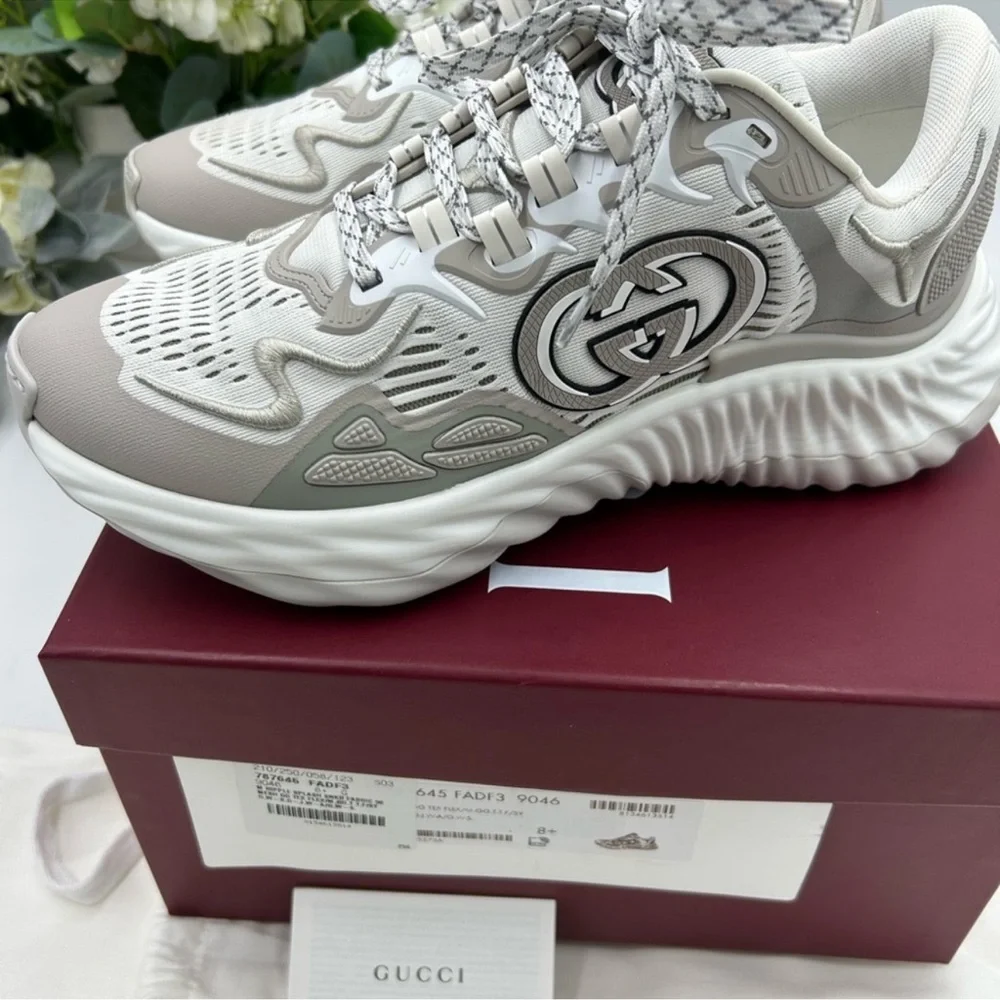 Men’s Gucci ripple splash low top sneakers size 8.5 fits 9.5 US made in Italy